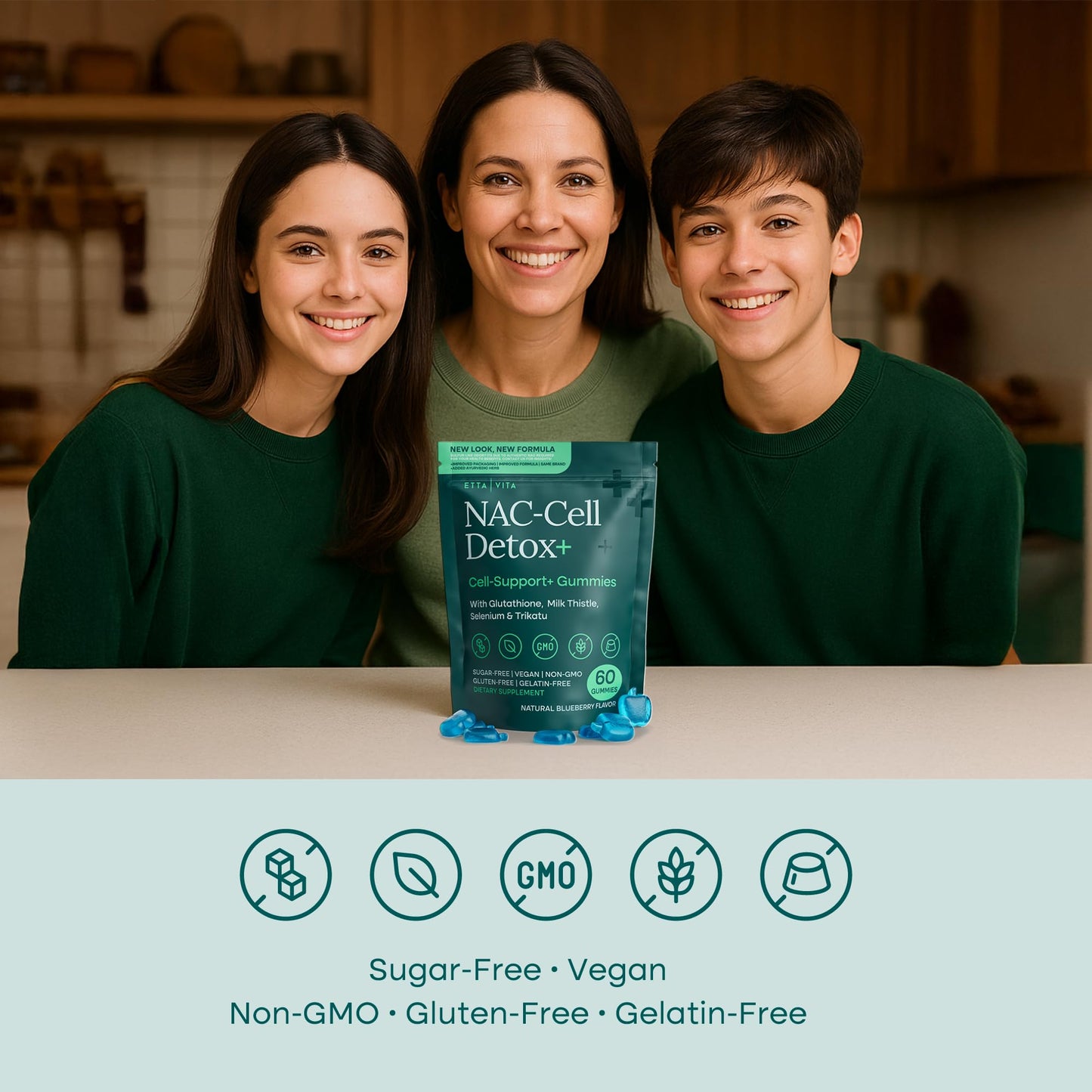 Sugar-Free NAC Gummies with Milk Thistle, Glutathione & Selenium