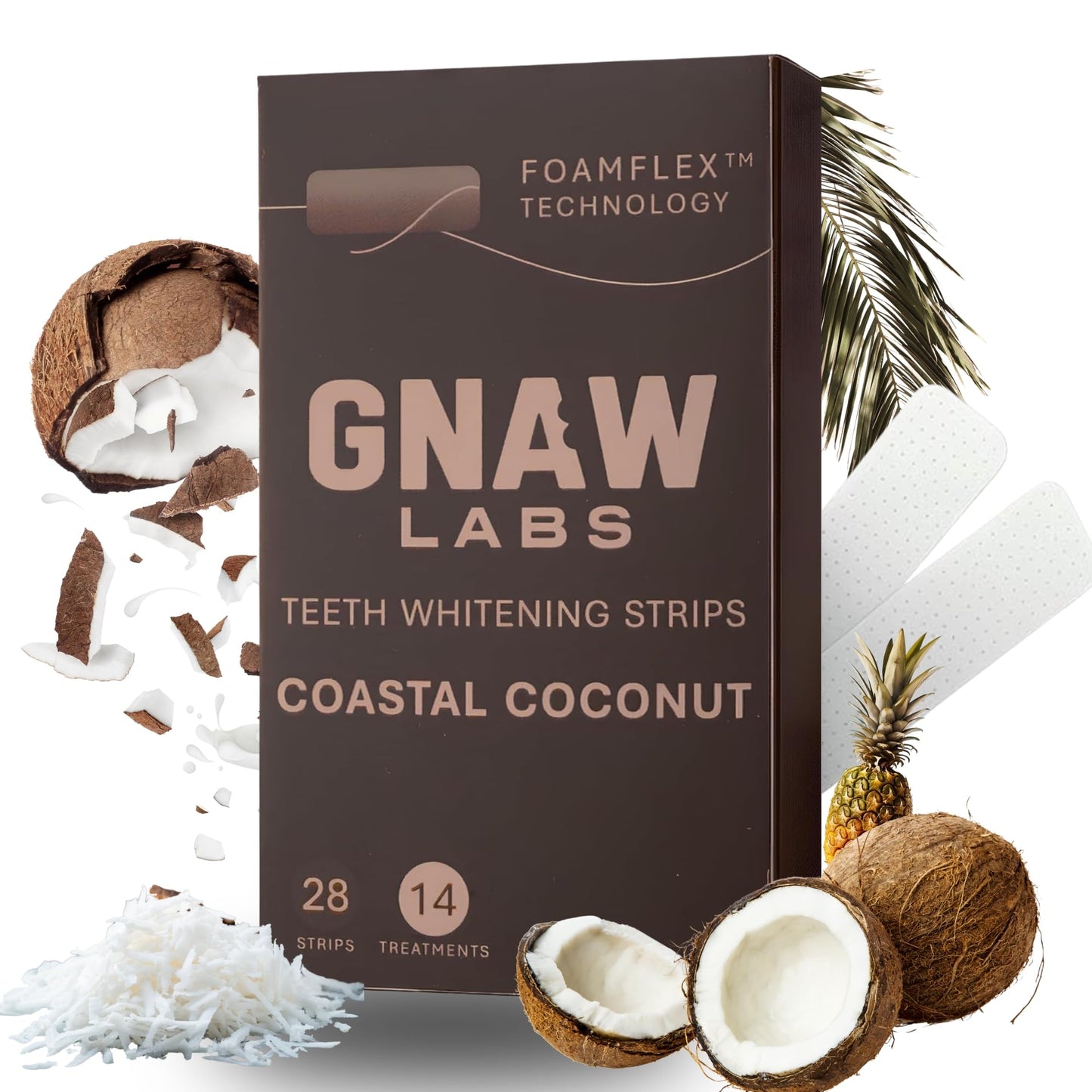 GNAW LABS Teeth Whitening Strips for Men – 14 Treatments
