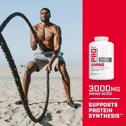 GNC Pro Performance Amino 3000mg Softgels — 240 Count for Protein Synthesis & Muscle Repair