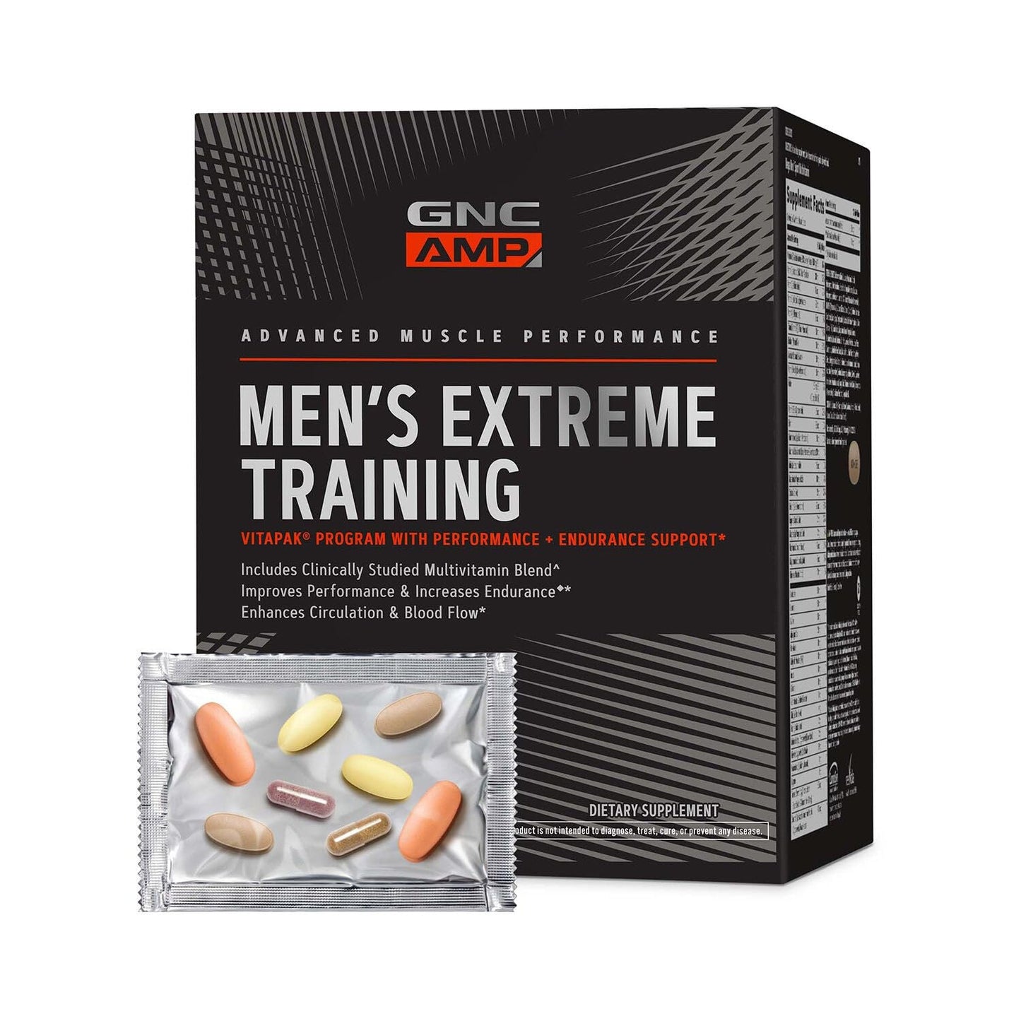 GNC AMP Men’s Extreme Training Vitapak – 5 Products in 1 for Performance & Endurance (30 Day Supply)