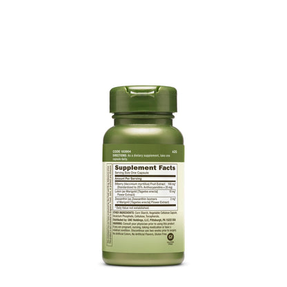 GNC Herbal Plus Bilberry Extract & Lutein Supplement — Vegetarian Eye Health Support, 60 Servings