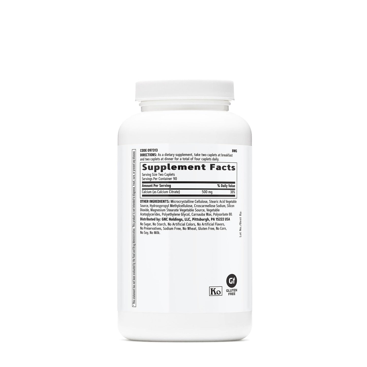 GNC Calcium Citrate 1000mg – 180 Veg Caplets (Pack of 2)