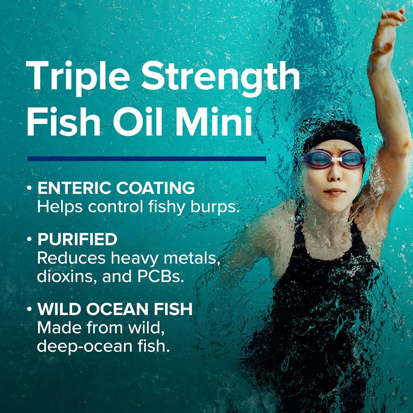 GNC Triple Strength Fish Oil Mini 1000mg EPA/DHA | Heart, Brain & Joint Support | 120 Softgels