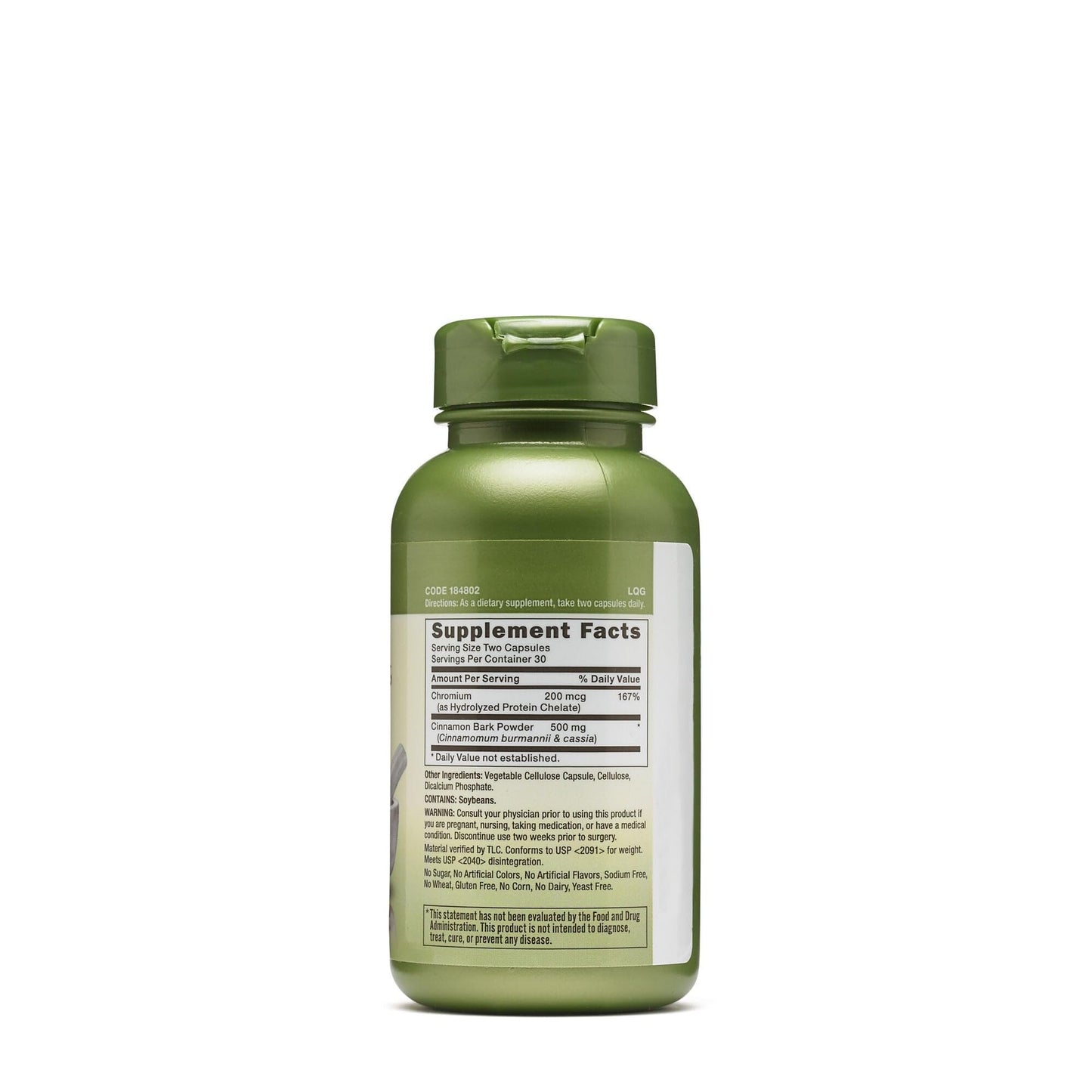 GNC Herbal Plus Cinnamon & Chromium – Vegetarian, 30 Servings (Pack of 2)