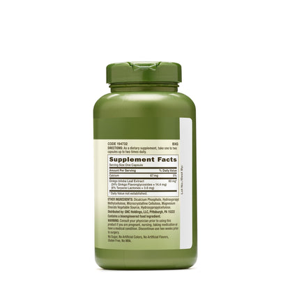 GNC Herbal Plus Ginkgo Biloba 60mg – Vegetarian, Mental Sharpness, 300 Servings