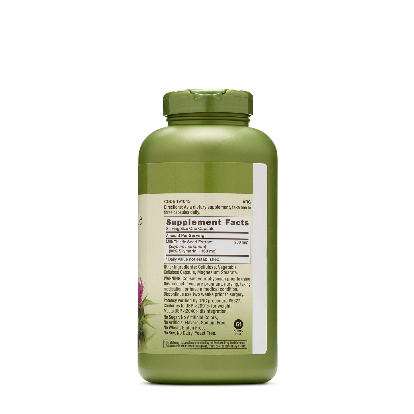 GNC Herbal Plus Milk Thistle 200mg Supplement – Vegetarian, Supports Healthy Liver Function, 300 Servings