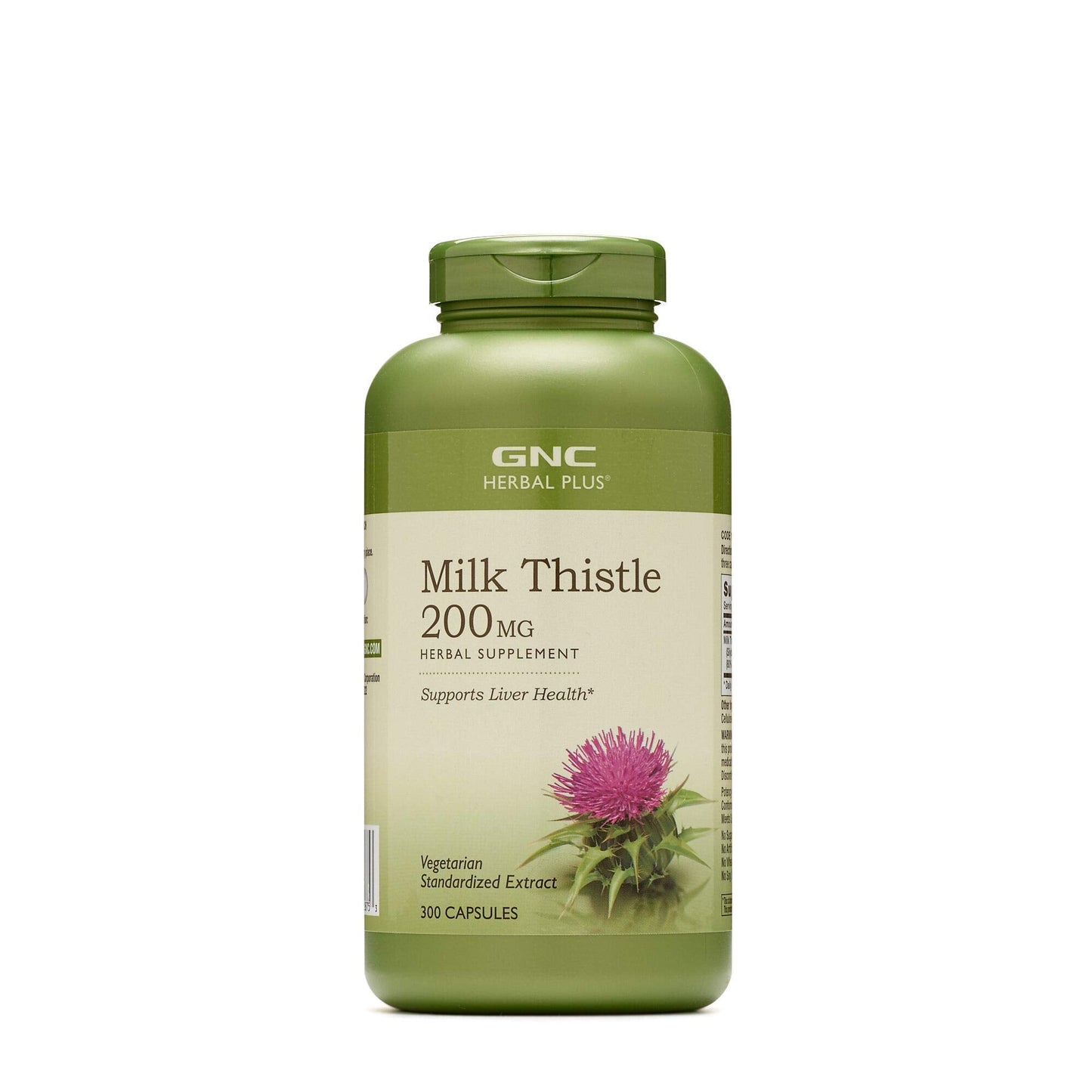GNC Herbal Plus Milk Thistle 200mg Supplement – Vegetarian, Supports Healthy Liver Function, 300 Servings