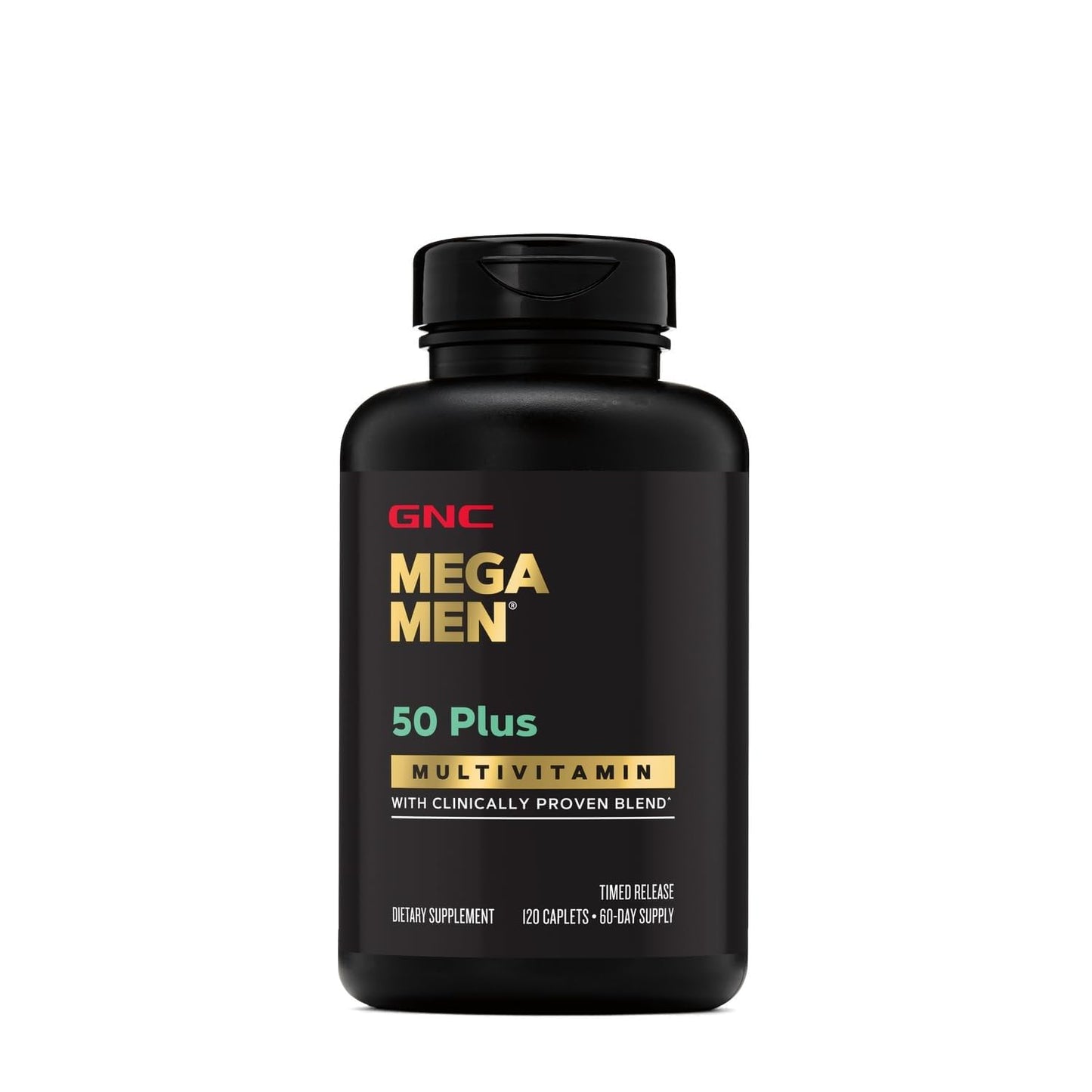 GNC Mega Men 50 Plus Multivitamin | Antioxidants, Heart Health & Prostate Support | 120 Count