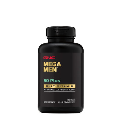 GNC Mega Men 50 Plus Multivitamin | Antioxidants, Heart Health & Prostate Support | 120 Count