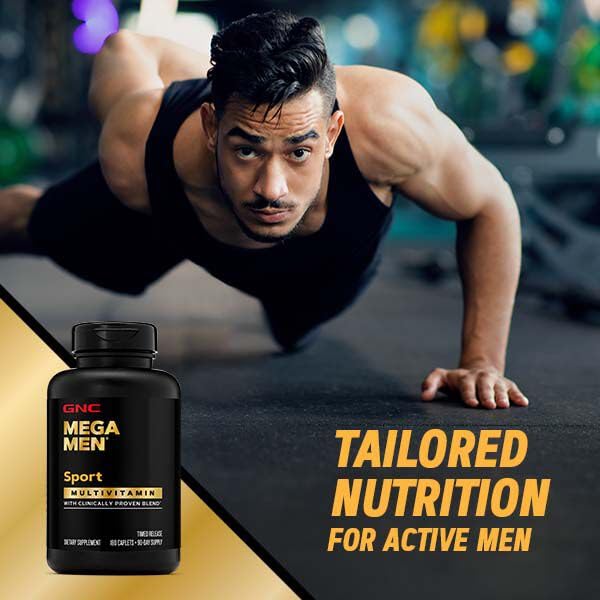 GNC Mega Men Sport Multivitamin – 180 Count | Performance, Muscle Function & Immune Support