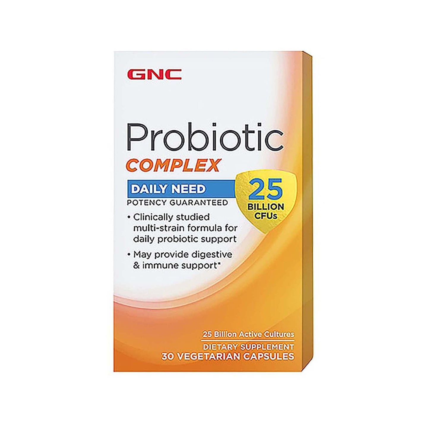 GNC Probiotic Complex - 25 Billion CFUs (30 Capsules) | Daily Digestive & Immune Support