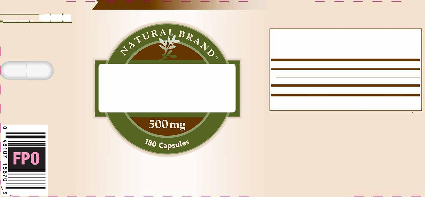 GNC Natural Brand Psyllium Seed Husk 500 mg - Digestive Health Support, 180 Capsules per Bottle (Pack of 2)