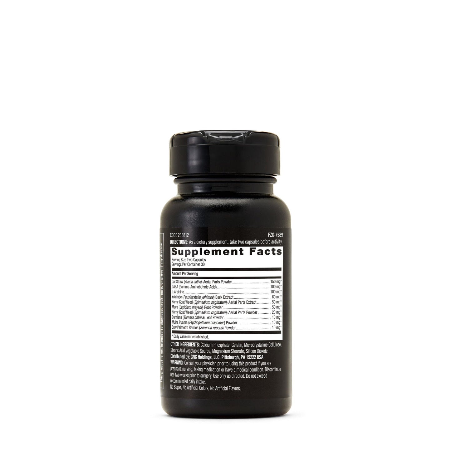 GNC Men's Staminol Daily Male Performance Formula, Key Nutrients, 60 Capsules