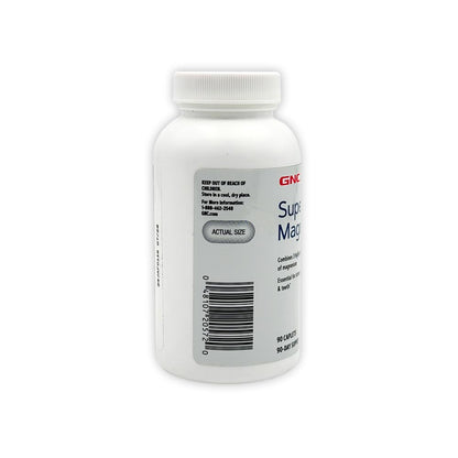 GNC Super Magnesium 400mg – Supports Strong Bones & Teeth | 90 Caplets