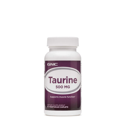GNC Taurine 500mg Supplement – Supports Muscle Function, 50 Servings