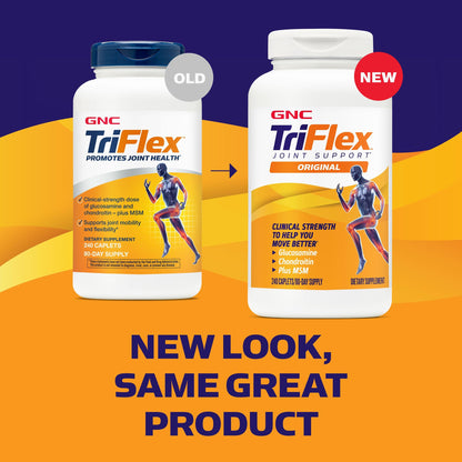 GNC TriFlex Joint Health Supplement | Glucosamine, Chondroitin & MSM | 240 Caplets