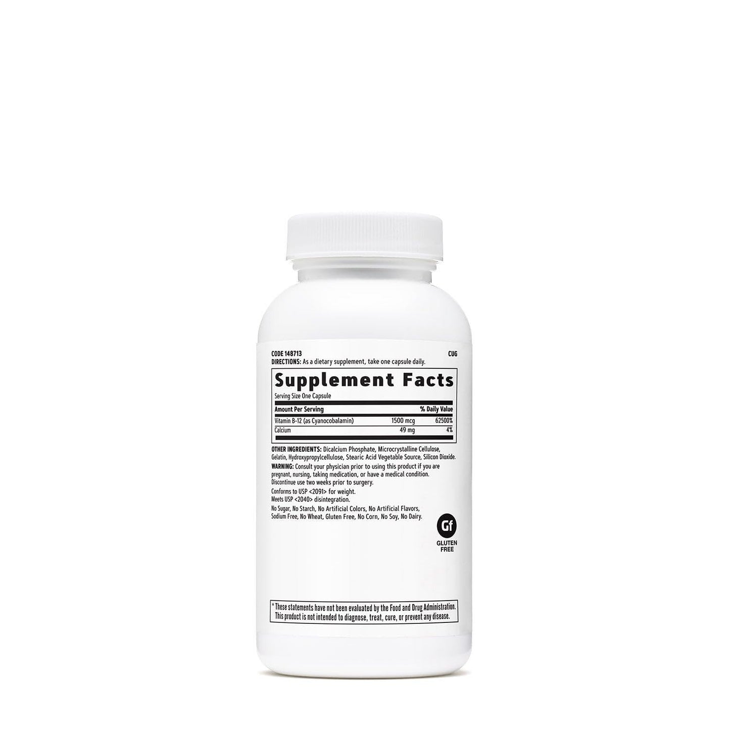 GNC Vitamin B-12 1500mcg - 90 Capsules (Pack of 2) | Energy Production