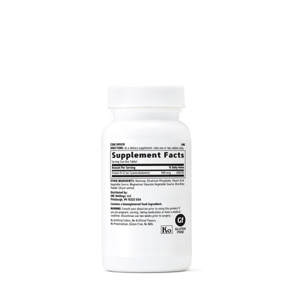 GNC Vitamin B-12 500mcg – Supports Energy Production | 100 Tablets