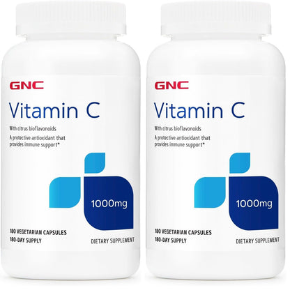GNC Vitamin C 1000mg Supplement – Immune Support, 180 Servings, 2-Pack