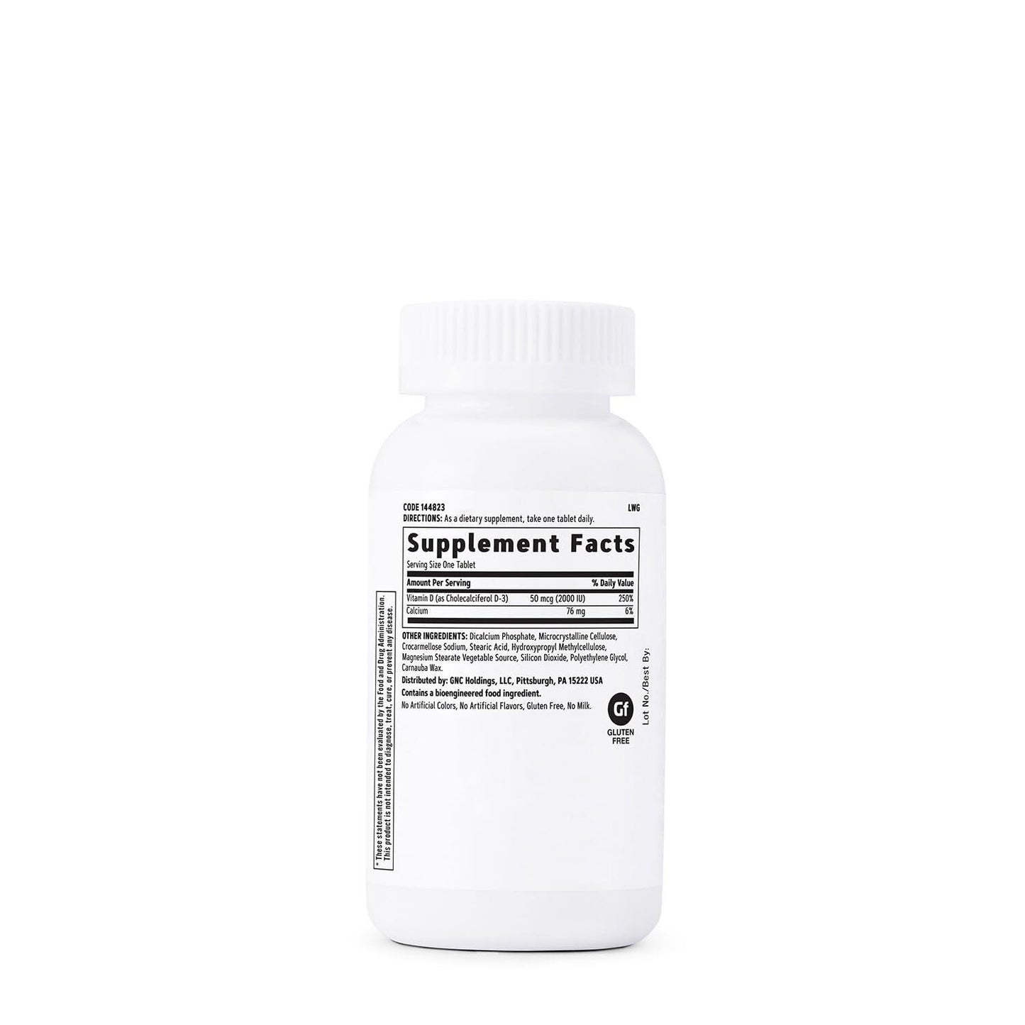 GNC Vitamin D3 50 mcg (2000 IU) Supplement – 180 Servings per Pack, Pack of 2 – Supports Teeth and Bone Health