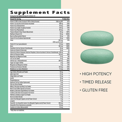 GNC Women’s 50 Plus Multivitamin Caplets | Timed Release, 120 Count, 60 Servings – Immune Support, Bone Health, Memory & Vision