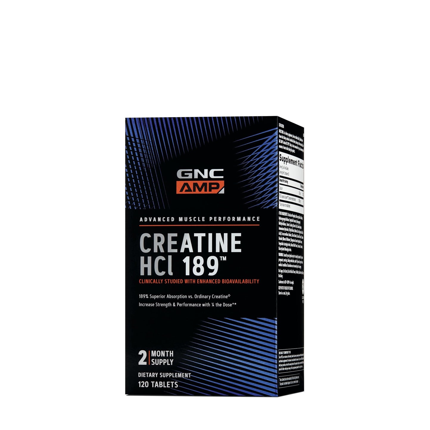 GNC AMP Creatine HCl 189 | Advanced Creatine Supplement for Muscle Energy