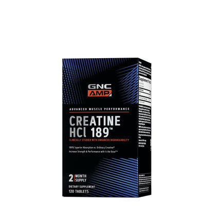 GNC AMP Creatine HCl 189 | Advanced Creatine Supplement for Muscle Energy