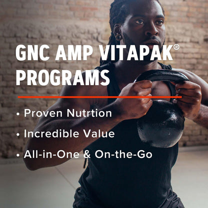 GNC AMP Men’s Extreme Training Vitapak – 5 Products in 1 for Performance & Endurance (30 Day Supply)