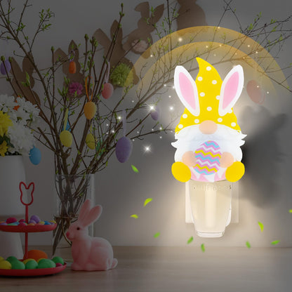 1 Pack Interchangeable Gnome Fragrance Plug with Night Light – Bath & Body Works Compatible Holiday Decor