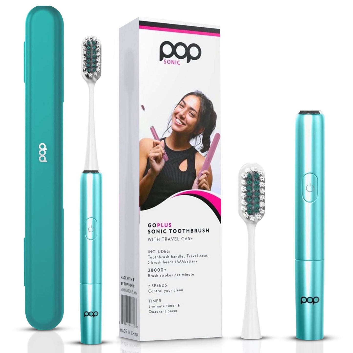 Go Plus Sonic Travel Electric Toothbrush - Portable Travel Kit