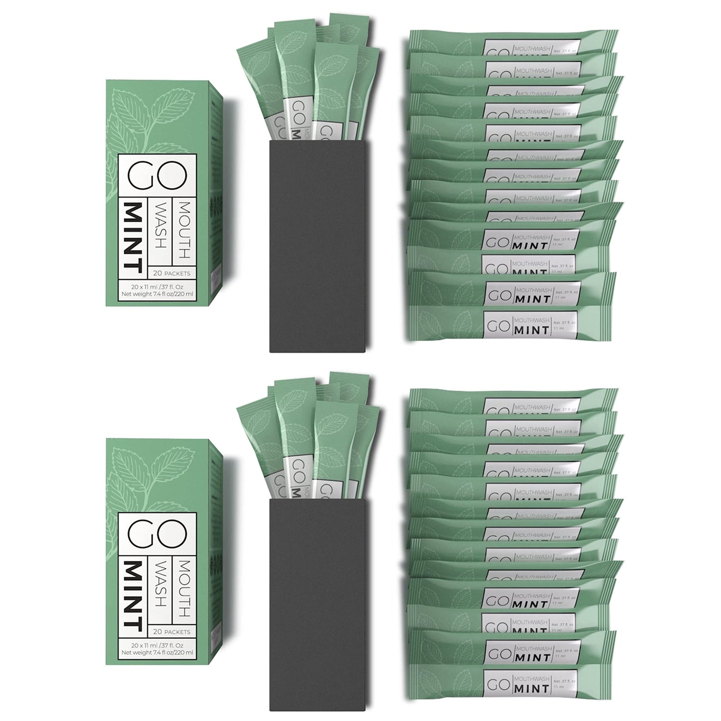 GO Travel Size Mouthwash Packets – TSA Compliant, Alcohol-Free Mini Packs for Fresh Breath & Travel Waste Reduction