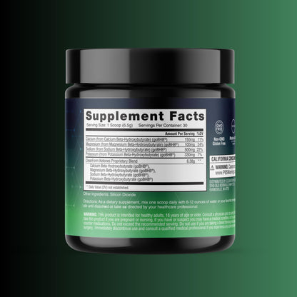 CleanForm goBHB Clean Energy Powder – Caffeine-Free Cellular Fuel with BHB