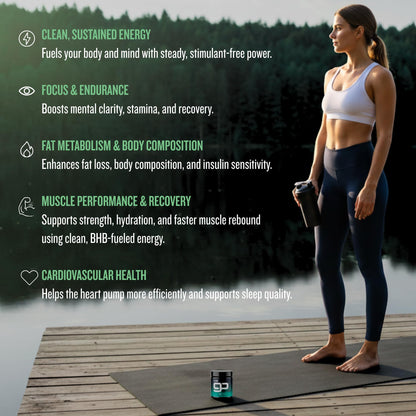 CleanForm goBHB Clean Energy Powder – Caffeine-Free Cellular Fuel with BHB