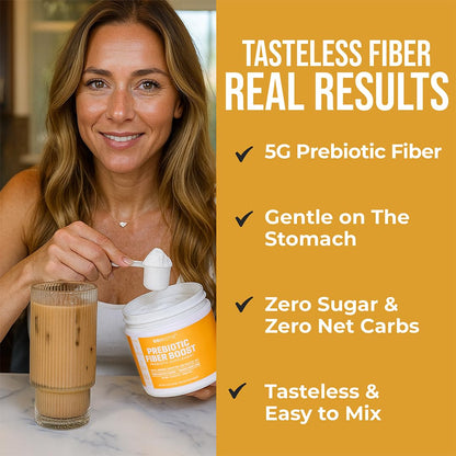 GOBIOTIX Fiber Supplement Powder with Prebiotics – Digestive Health, GLP-1 Support, Keto & Vegan | 35 Servings