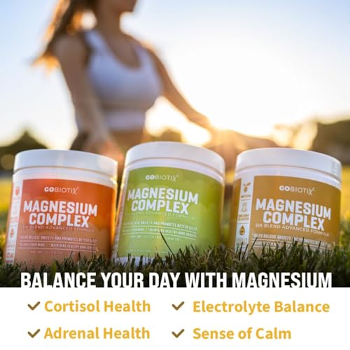 GoBiotix Magnesium Glycinate Powder – 420 mg per Serving, 60 Servings, Honey Citrus | High Absorption, Sugar-Free