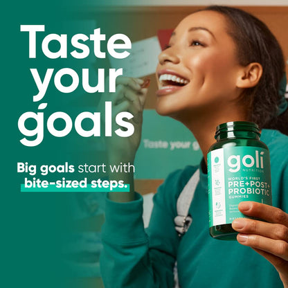 Goli Pre+Post+Probiotics Gummies – 180 Count | 3-in-1 Gluten-Free, Vegan, Non-GMO, Gelatin-Free