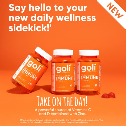 Goli Immune Vitamin Gummy – 300 Count (Pack of 5) | Elderberry, Vitamin C, D & Zinc | Vegan, Non-GMO, Gluten-Free & Gelatin-Free