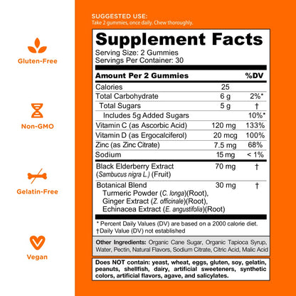 Goli Immune Vitamin Gummy – 300 Count (Pack of 5) | Elderberry, Vitamin C, D & Zinc | Vegan, Non-GMO, Gluten-Free & Gelatin-Free