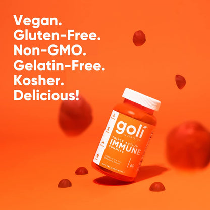 Goli Immune Vitamin Gummy – 300 Count (Pack of 5) | Elderberry, Vitamin C, D & Zinc | Vegan, Non-GMO, Gluten-Free & Gelatin-Free