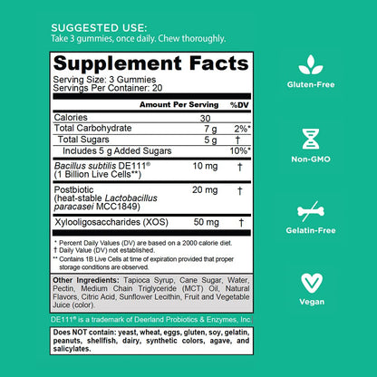 Goli Pre+Post+Probiotics Gummies – 300 Count | Gluten-Free, Vegan, Non-GMO