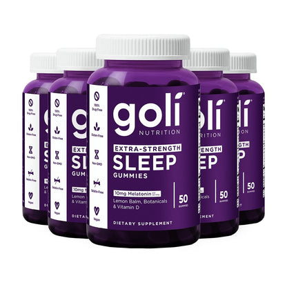 Goli Extra-Strength Sleep Gummies with Melatonin 10 mg - 250 Count | Vegan, Gluten-Free