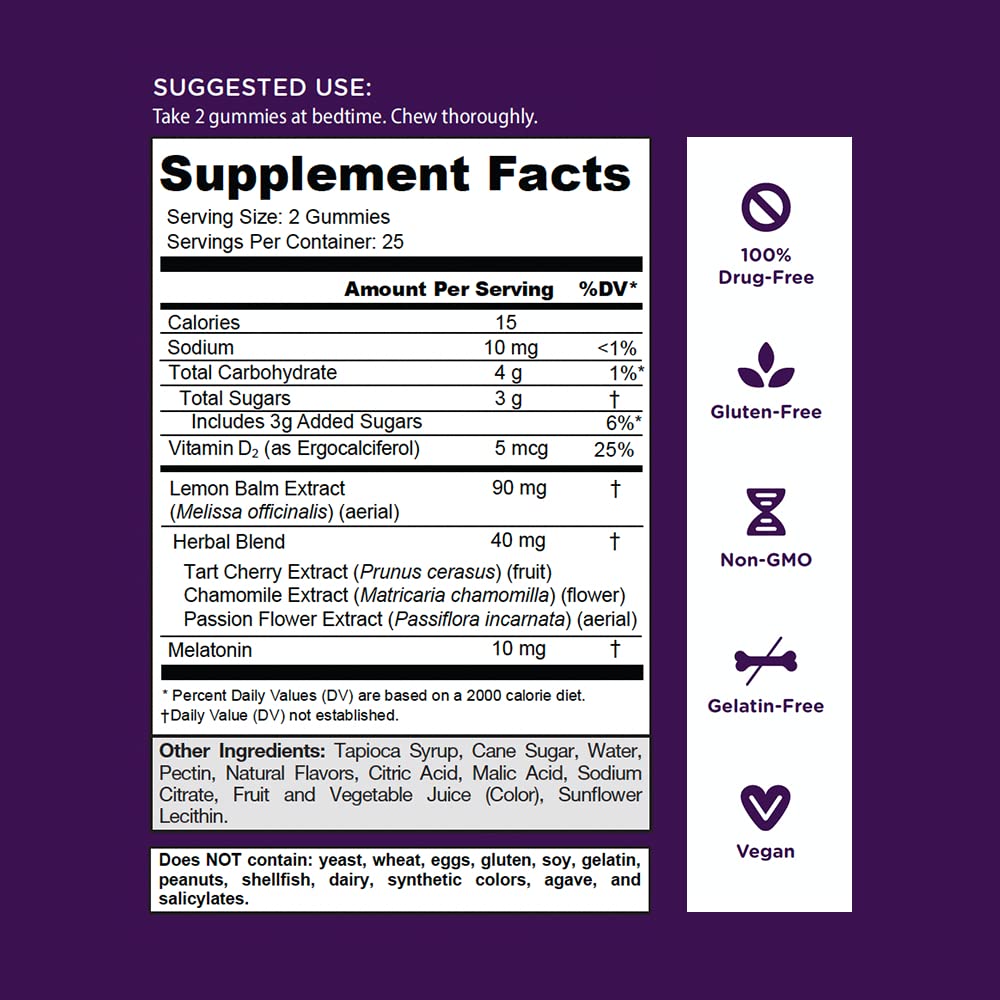 Goli Extra-Strength Sleep Gummies with Melatonin 10 mg - 250 Count | Vegan, Gluten-Free