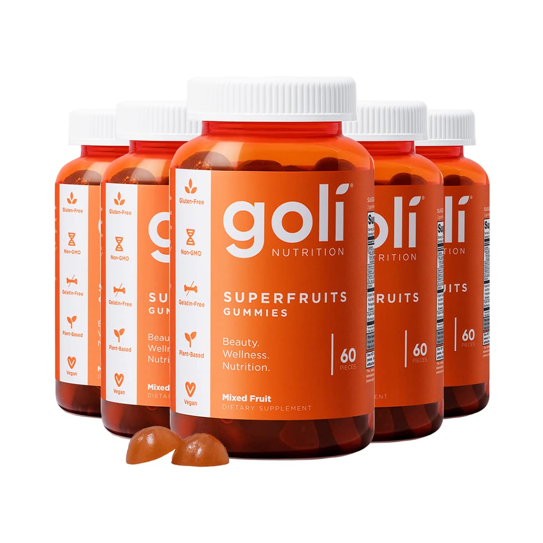 Goli Superfruits Gummies – Vegan Collagen-Boosting Beauty, 300 Count