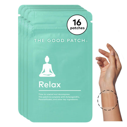 The Good Patch Relax Patches – Unwind & Decompress with Ashwagandha, Ginger Root (16 Patches)