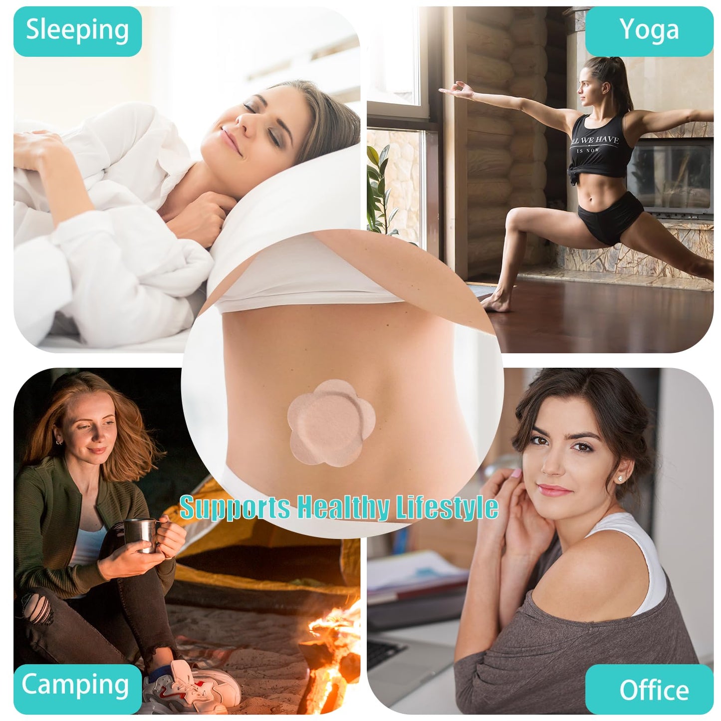 GOOPRAD 120PCS Disposable Castor Oil Belly Button Patch – Oil-Free, Self-Adhesive Organic Cotton Wrap