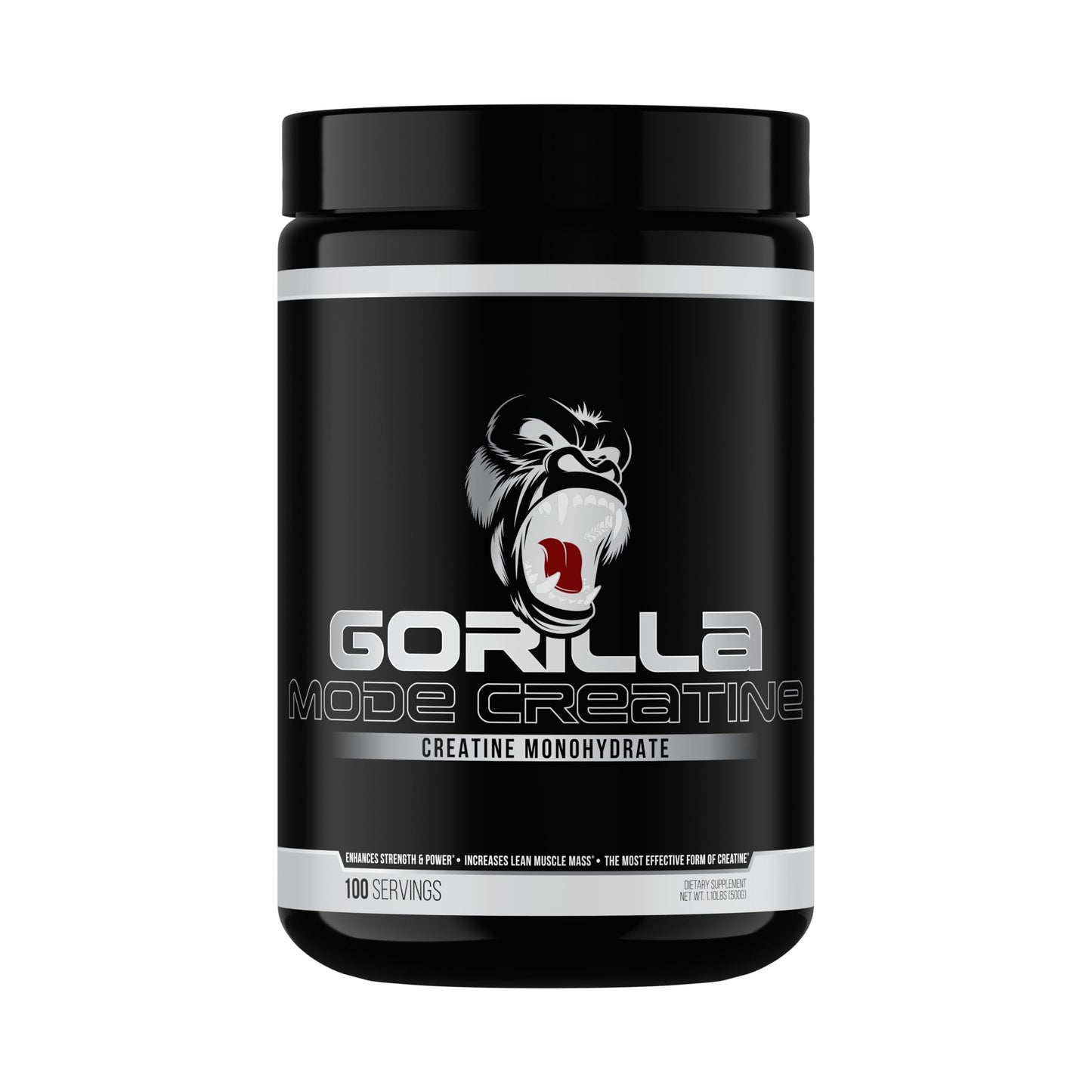 Gorilla Mind Creatine Monohydrate Micronized Powder – 5 g Serving, 100 Servings, Made in USA