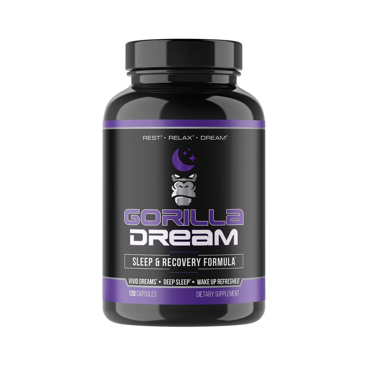 Gorilla Mind Dream Sleep Supplement (120 Capsules) - Nootropic Sleep & Recovery