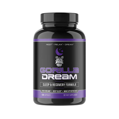 Gorilla Mind Dream Sleep Supplement (120 Capsules) - Nootropic Sleep & Recovery