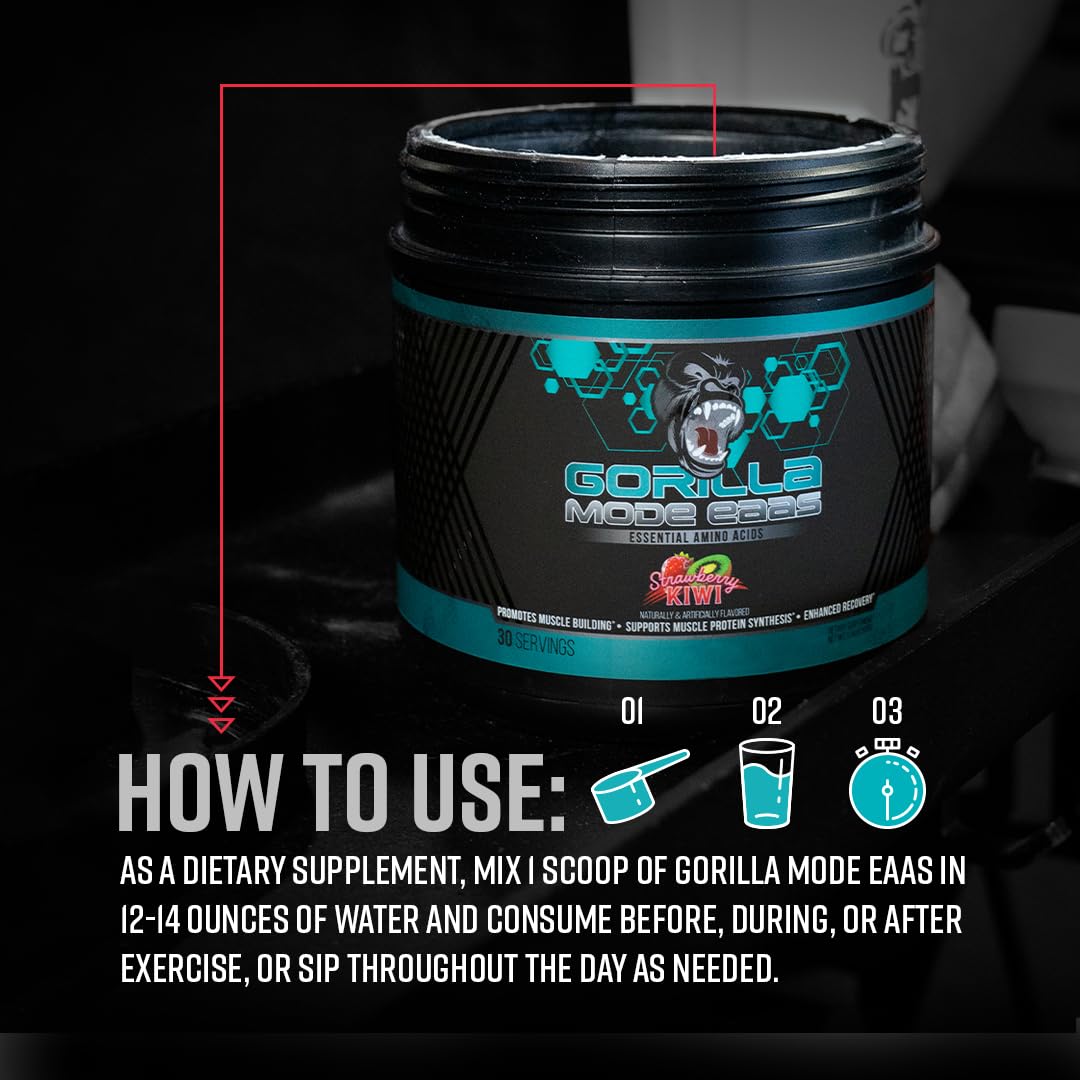 Gorilla Mind EAA – Essential Amino Acids for Muscle Building & Recovery (492g)