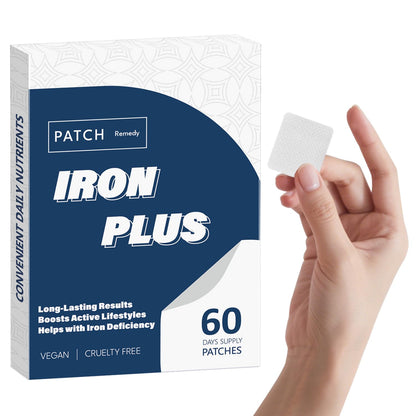 Graclin Iron Plus Topical Patches – Easy to Use, 60 Days Supply – Sugar-Free, Latex-Free, Natural Alternative